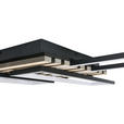 LED-DECKENLEUCHTE 73,5/66,5/7,5 cm   - Eichefarben/Schwarz, Natur, Holzwerkstoff/Kunststoff (73,5/66,5/7,5cm) - Novel