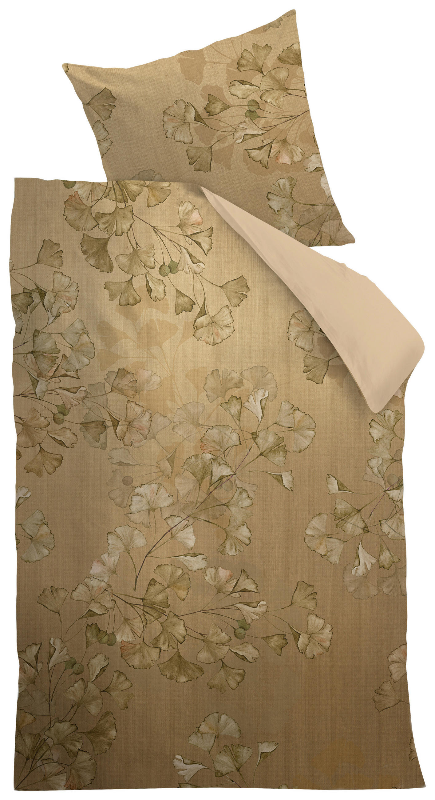 BETTWÄSCHE Palune Satin 160/210 cm  - Goldfarben, Basics, Textil (160/210cm) - Novel