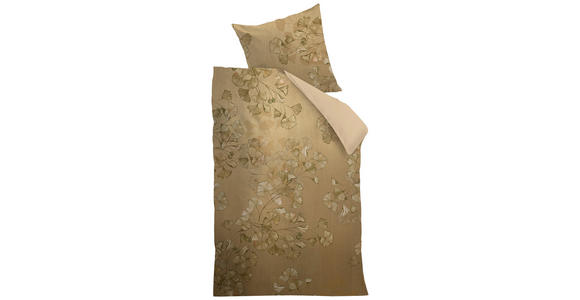 BETTWÄSCHE Palune Satin 160/210 cm  - Goldfarben, Basics, Textil (160/210cm) - Novel