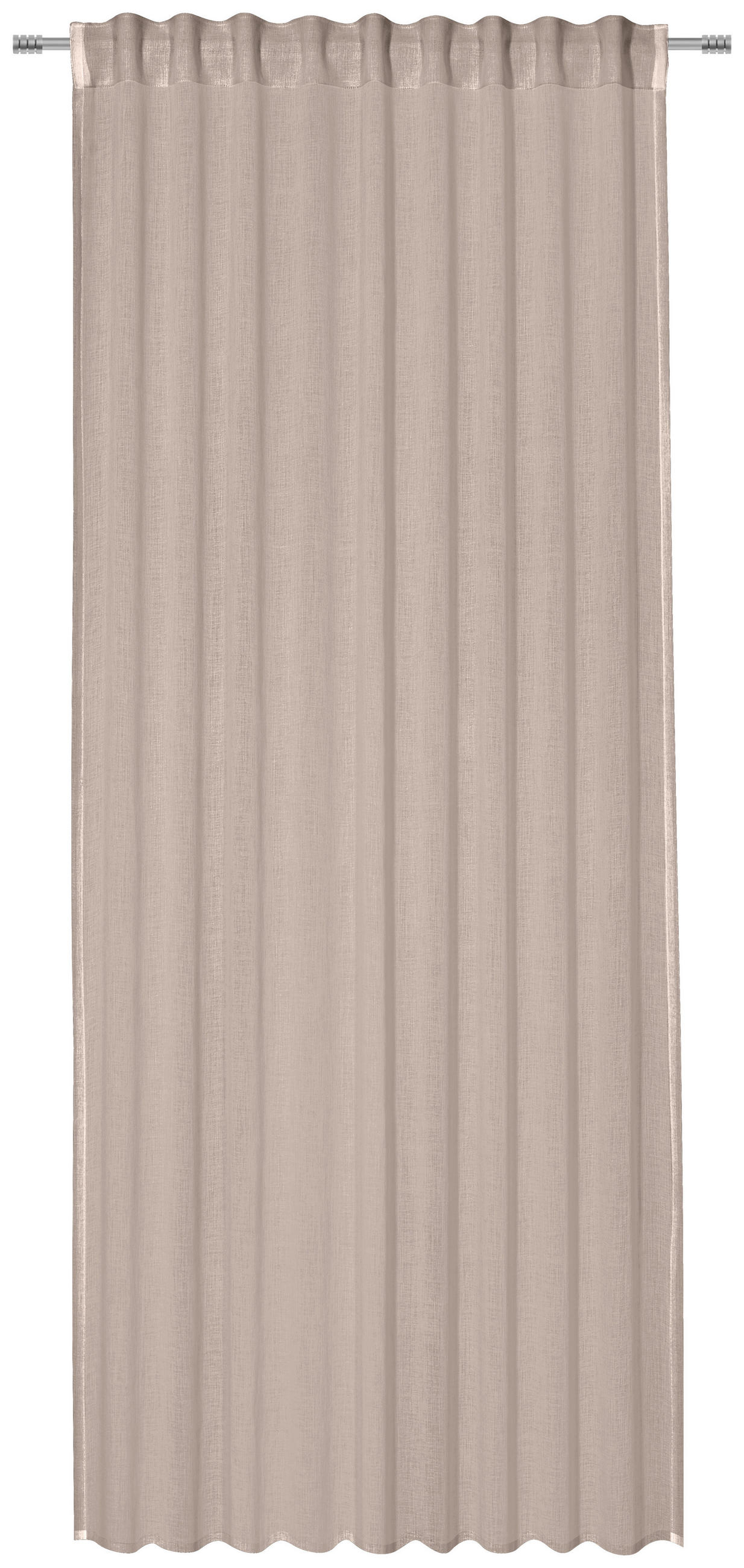 FERTIGVORHANG transparent  - Taupe, Basics, Textil (140/245cm) - Boxxx