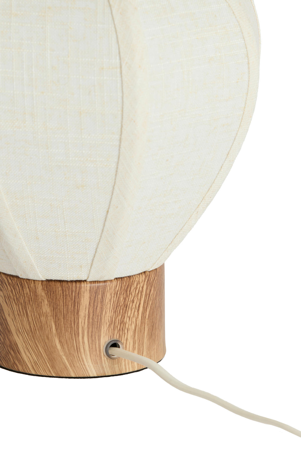 TISCHLEUCHTE Kyzo 23/23,5 cm  - Weiß, ROMANTIK / LANDHAUS, Kunststoff/Textil (23/23,5cm) - Light & Living