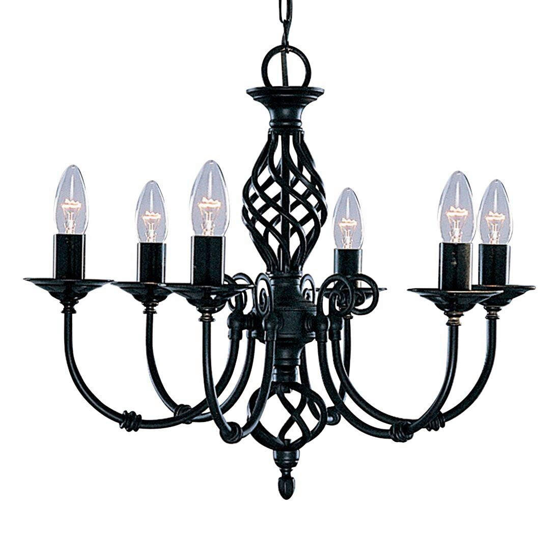 HÄNGELEUCHTE Zanzibar 51/51/39 cm   - Schwarz, Design, Metall (51/51/39cm) - Searchlight