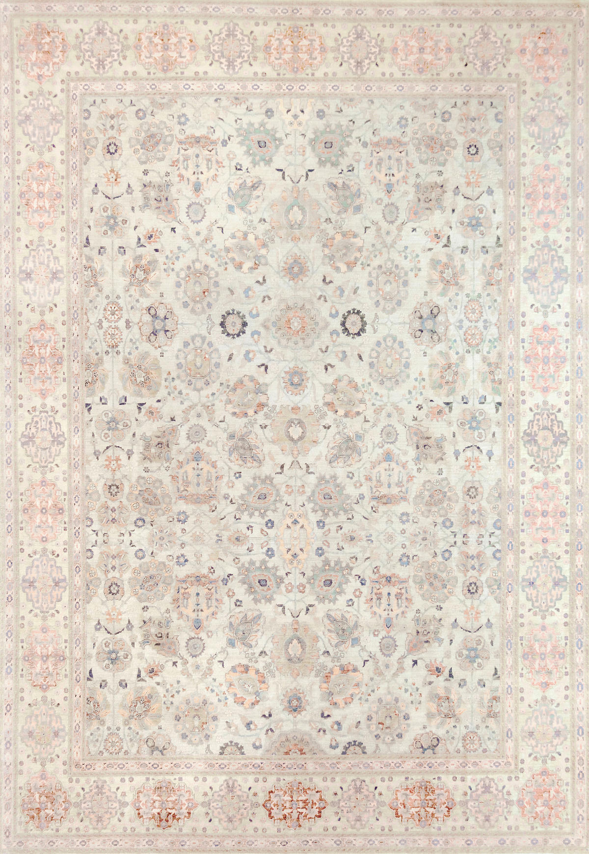VINTAGE-TEPPICH 130/190 cm LIVING JANE Hellrosa, Perlmutt, Pastellblau  - Pastellblau/Hellrosa, Design, Kunststoff/Textil (130/190cm) - Lindorug