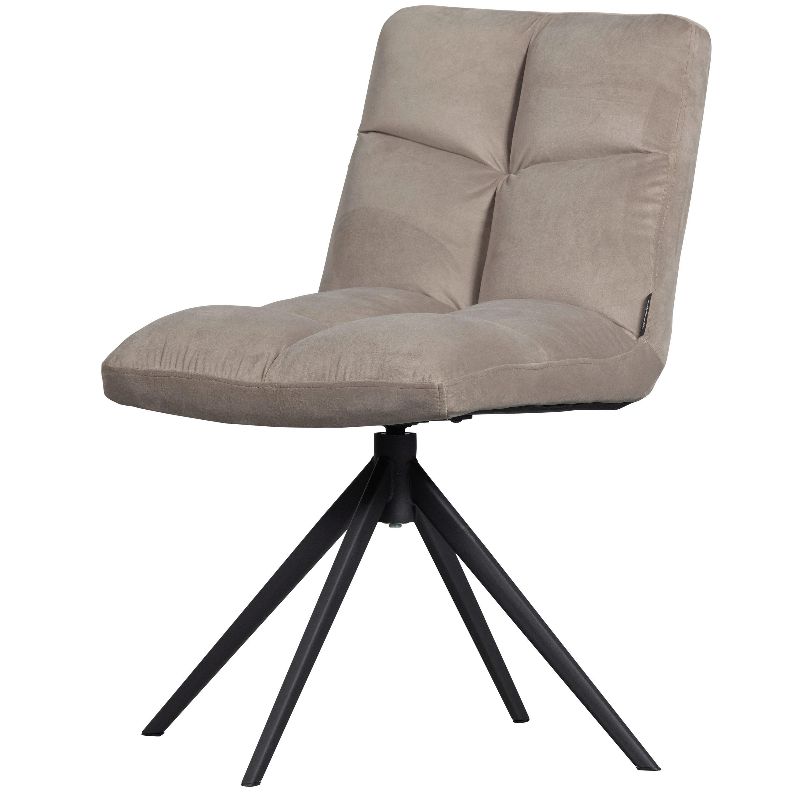 STUHL Samt Sandfarben  - Sandfarben/Schwarz, Design, Textil/Metall (48/80/45cm) - Livetastic