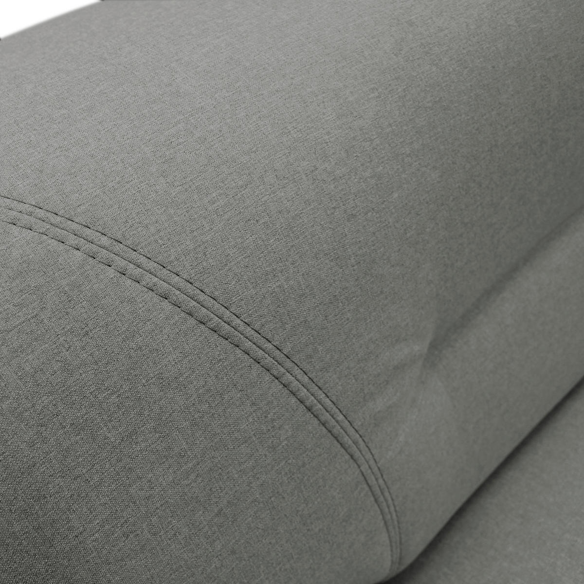 ECKSOFA Hellgrau Flachgewebe  - Silberfarben/Hellgrau, Design, Kunststoff/Textil (167/281cm) - MID.YOU