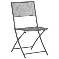 ZAHRADNÍ SKLÁDACÍ ŽIDLE, kov - antracitová, Konvenční, kov (45/50/85cm) - Ambia Garden