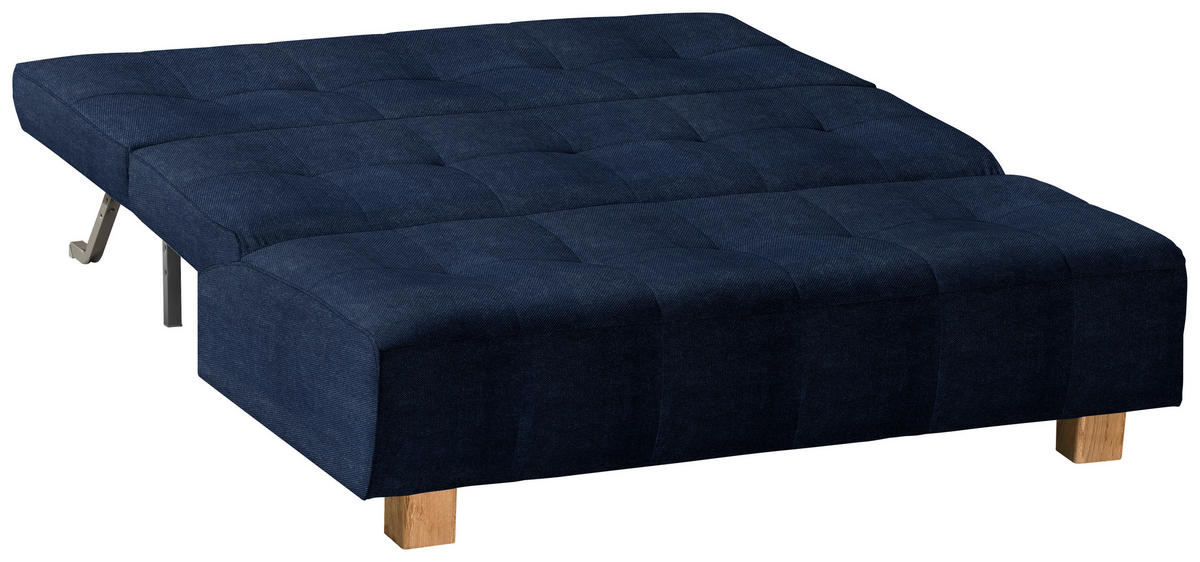 SCHLAFSOFA Dunkelblau  - Naturfarben/Dunkelblau, Design, Holz/Textil (165/92/102cm) - Novel