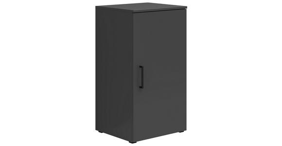 KOMMODE , 45/83/40 cm,  - Anthrazit/Schwarz, MODERN, Holzwerkstoff/Kunststoff (45/83/40cm) - Carryhome