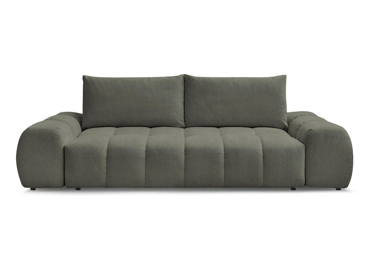 3-SITZER-SOFA EVEREST Flachgewebe Grün  - Schwarz/Grün, MODERN, Kunststoff/Textil (278/90/115cm)