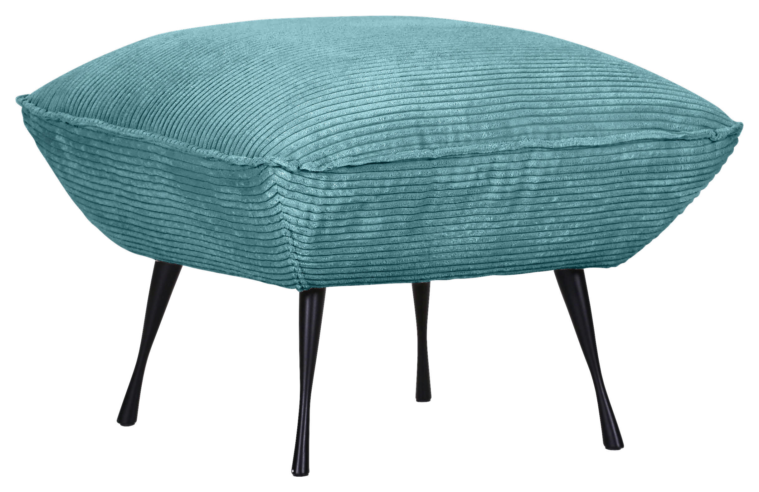 HOCKER in Textil Petrol  - Petrol/Schwarz, KONVENTIONELL, Textil/Metall (60/49/53cm) - MID.YOU