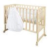 BEISTELLBETT Stubenbett 3 in 1 Sternenzauber  - Hellgrau/Naturfarben, Basics, Holzwerkstoff/Textil (49,5/85,5/90cm) - Roba