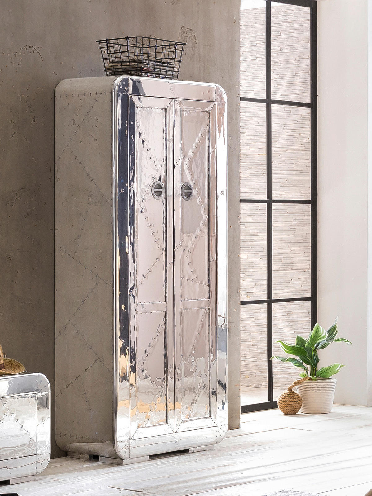 GARDEROBENSCHRANK  in 80/180/40 cm  - Silberfarben, Design, Holz/Holzwerkstoff (80/180/40cm) - MID.YOU