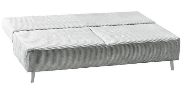 SCHLAFSOFA Cord Hellgrau - Hellgrau, MODERN, Textil/Metall (193/85/88cm) - Novel