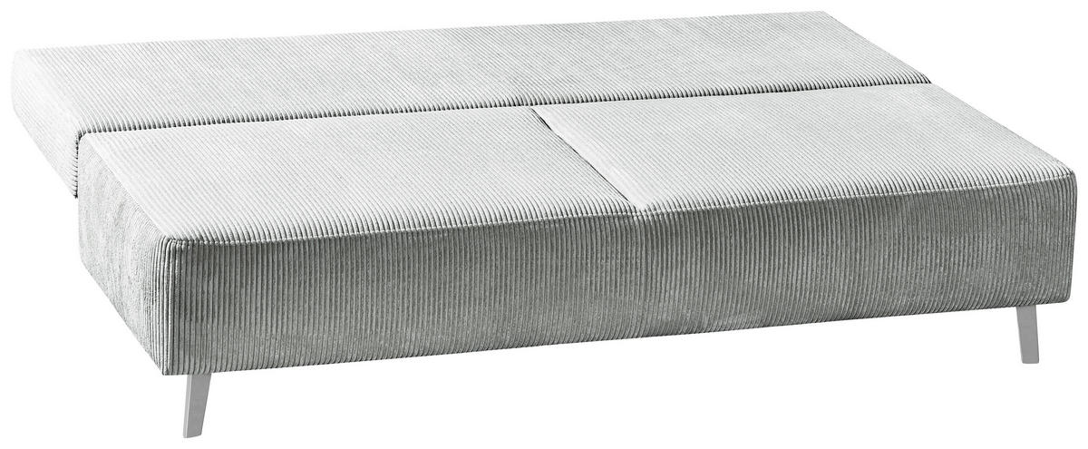 SCHLAFSOFA Cord Hellgrau  - Hellgrau, MODERN, Textil/Metall (193/85/88cm) - Novel