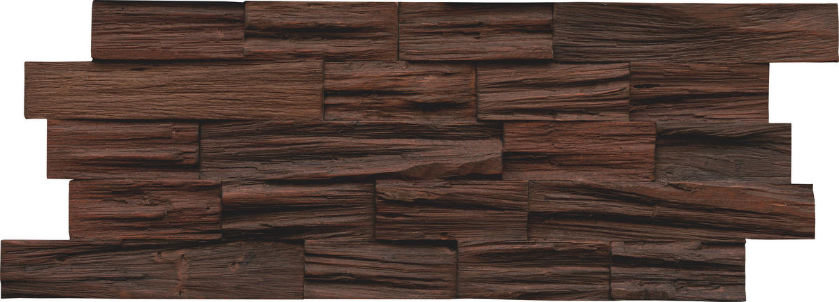 WANDVERKLEIDUNG 5 Stück  - Dunkelbraun, Basics, Holz (50/20/1.8cm)