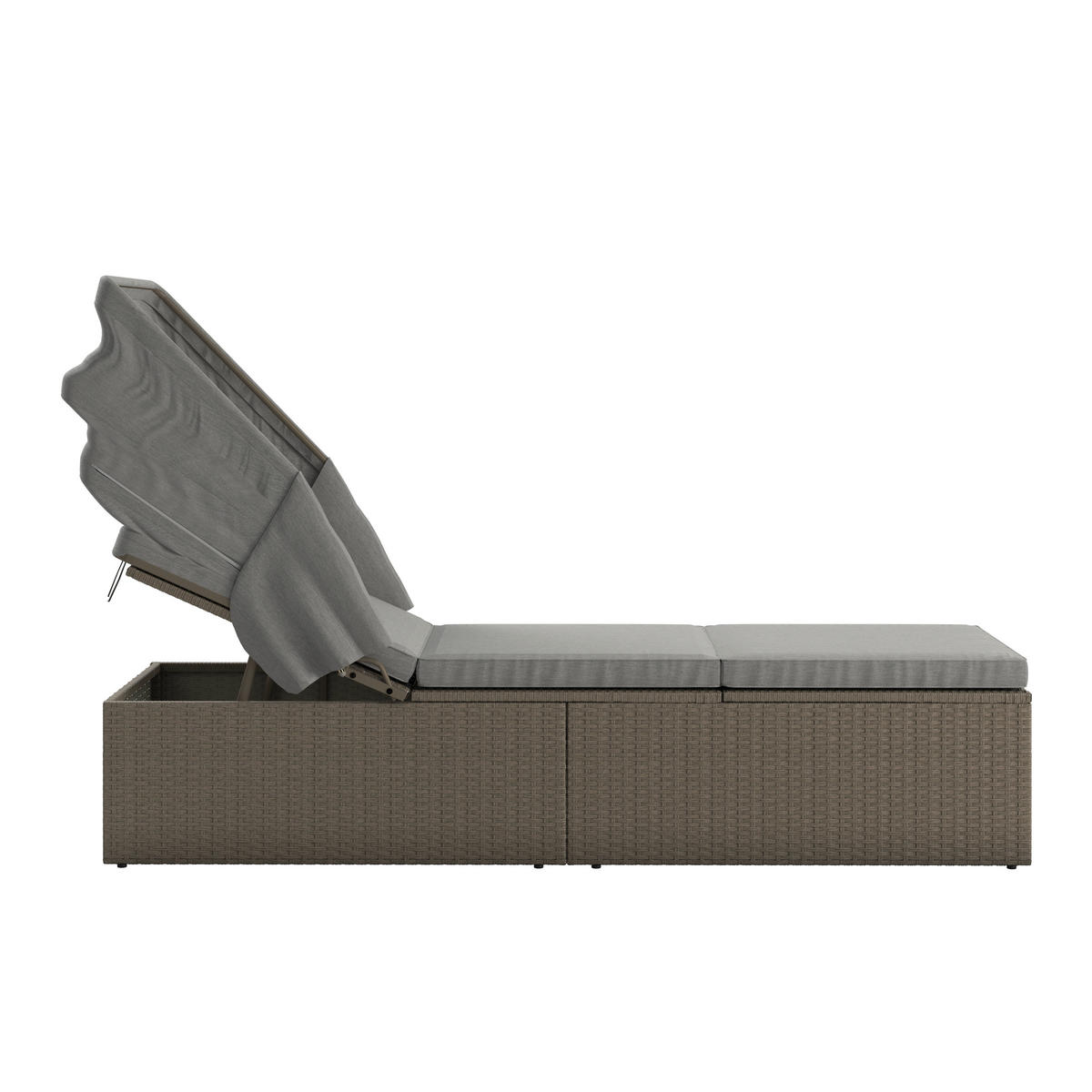 OPALOVACÍ LÉHATKO plast, kov - šedá, Moderní, kov/plast (195/60/33/145cm) - Ambia Garden