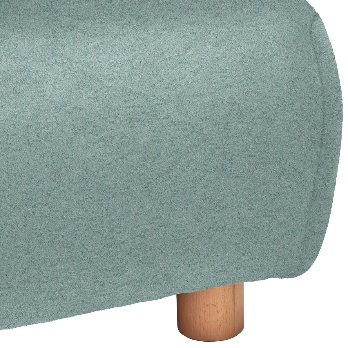 ECKSOFA in Velours Mintgrün  329/150 cm  - Buchefarben/Mintgrün, Design, Holz/Textil (329/150cm) - Lomoco