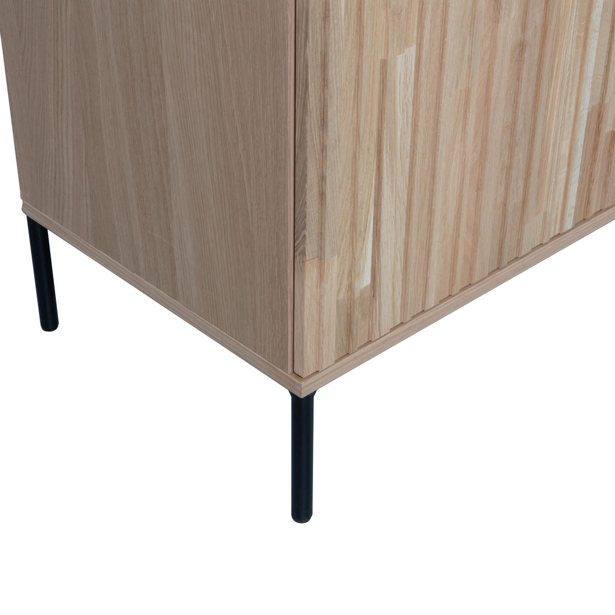 SIDEBOARD 200/85/44 cm  - Eichefarben/Schwarz, Design, Holz/Metall (200/85/44cm) - Livetastic