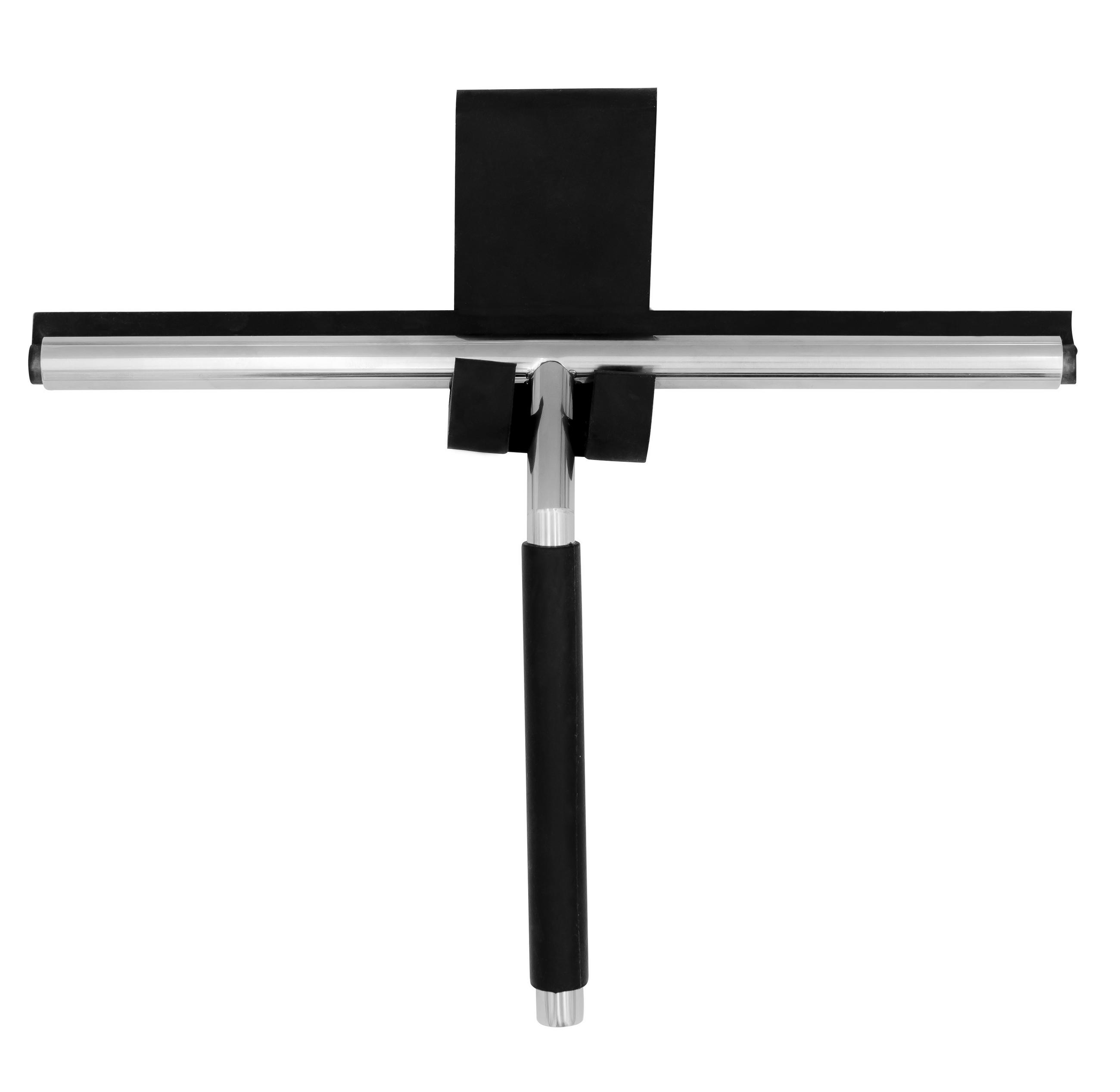 DUSCHABZIEHER  - Schwarz, Basics, Kunststoff/Metall (26,5/24,5/4cm) - Sadena
