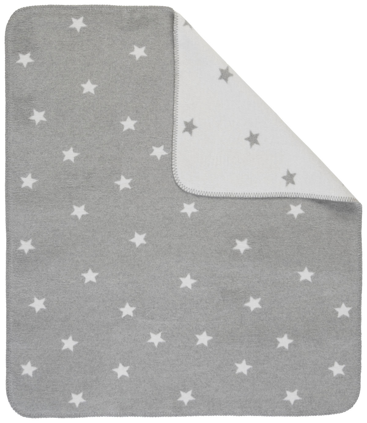 HEBKÁ DEKA, 75/100 cm - bílá/světle šedá, Trend, textil (75/100cm) - Patinio