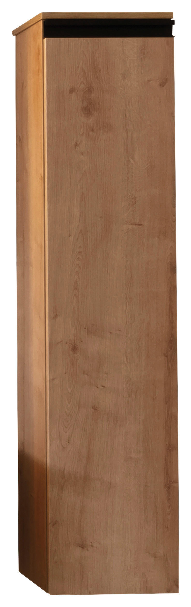 MIDISCHRANK 30,2/133,6/30 cm  - Eichefarben/Schwarz, Basics, Glas/Holzwerkstoff (30,2/133,6/30cm) - Schöner Wohnen