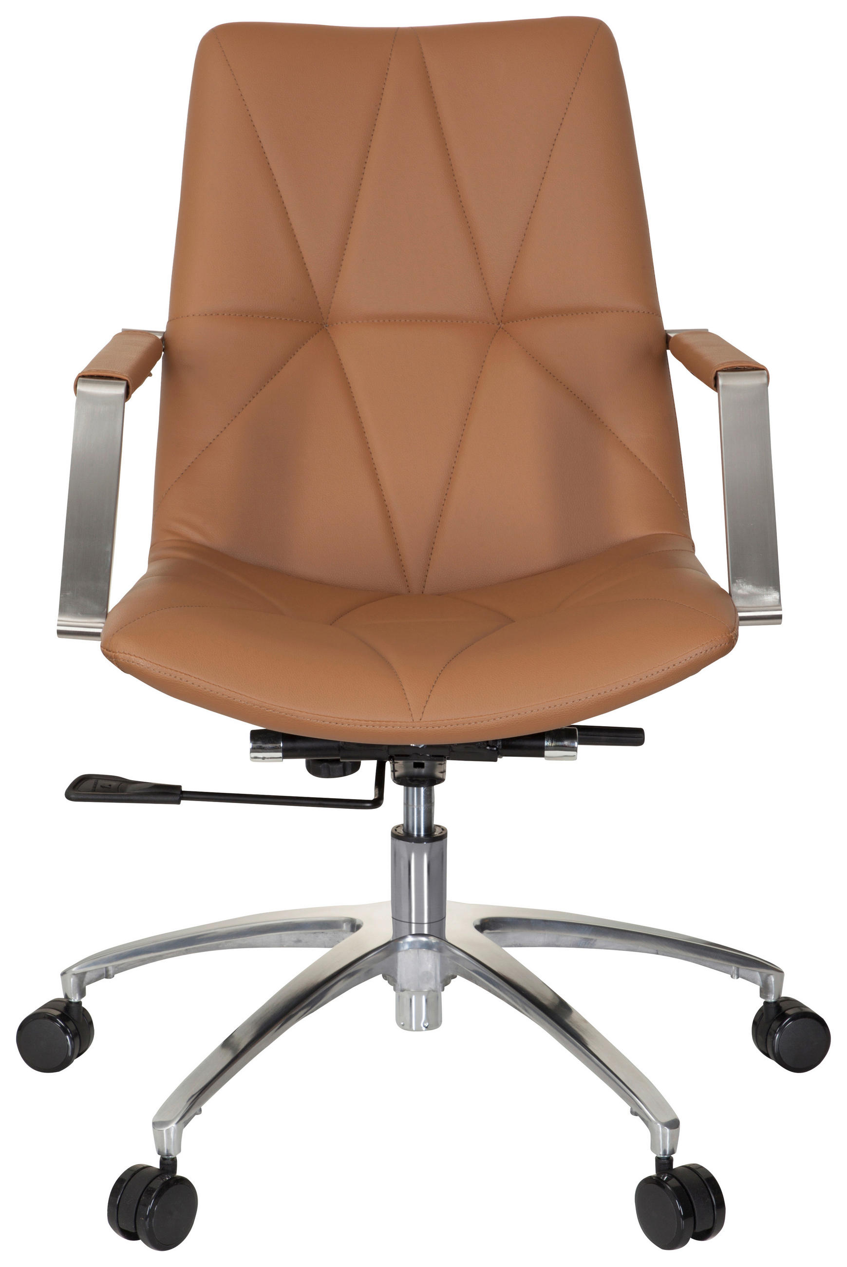 DREHSTUHL Lederlook Braun  - Braun, MODERN, Kunststoff/Textil (56/101/73cm) - MID.YOU