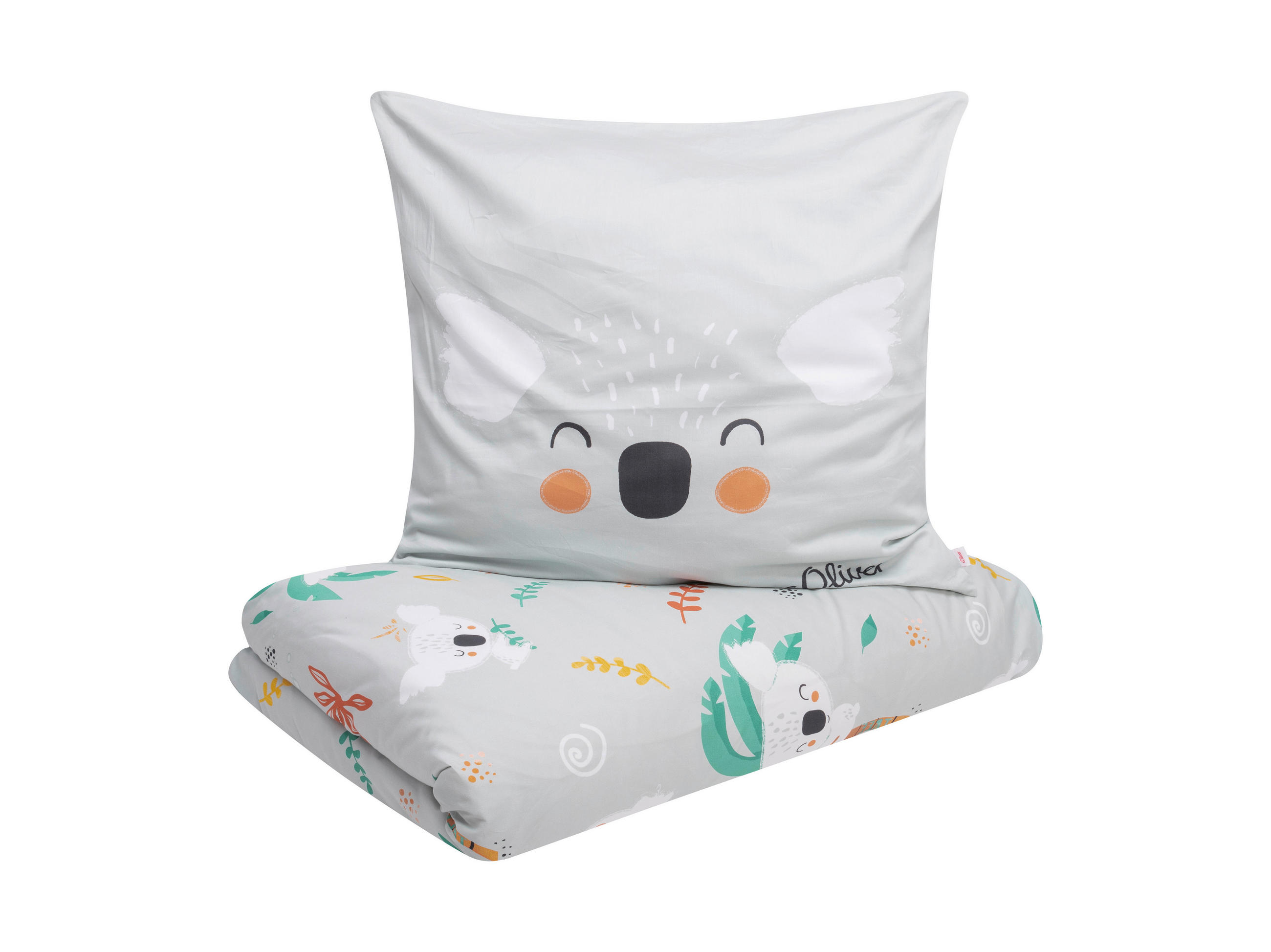 OTROŠKA POSTELJNINA 140/200 cm saten svetlo siva  - svetlo siva, Konvencionalno, tekstil (140/200cm) - S. Oliver