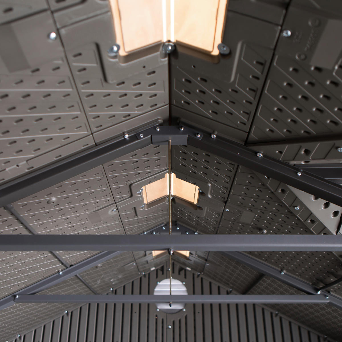 GERÄTEHAUS 305/244/244 cm  - Dunkelgrau, Basics, Kunststoff (305/244/244cm)