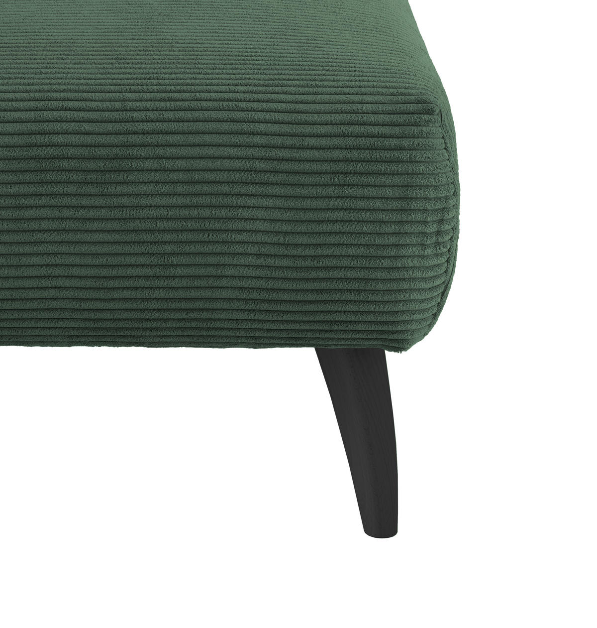 HOCKER in Holz, Textil Dunkelgrün  - Dunkelgrün/Schwarz, MODERN, Holz/Textil (66/44/66cm) - MID.YOU