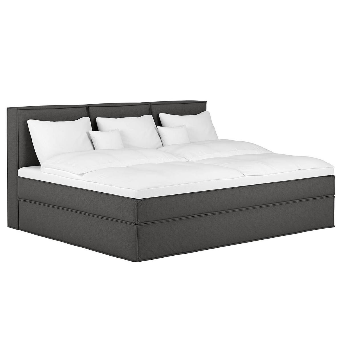 BOXSPRINGBETT 270/200 cm  in Anthrazit  - Anthrazit, Design, Textil (270/200cm) - home24