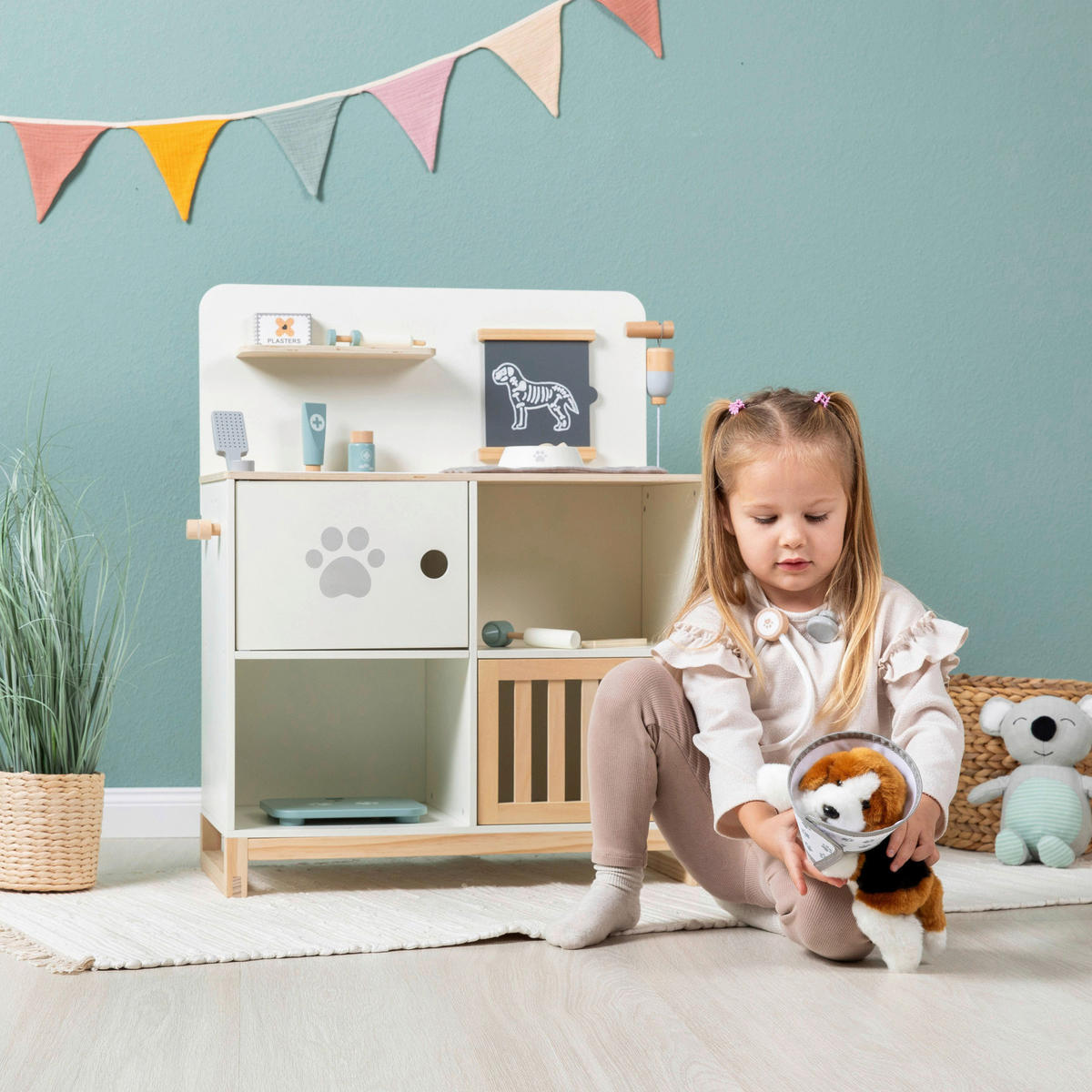 KAUFLADEN THYMUS  - Naturfarben/Weiß, Basics, Holz (65/31/75cm) - MUSTERKIND