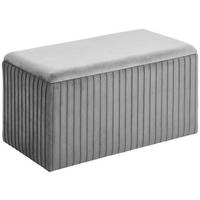 ÚLOŽNÝ BOX NA SEDENIE, drevo, textil, 75/40/40 cm - sivá, Trend, drevo/textil (75/40/40cm) - Xora