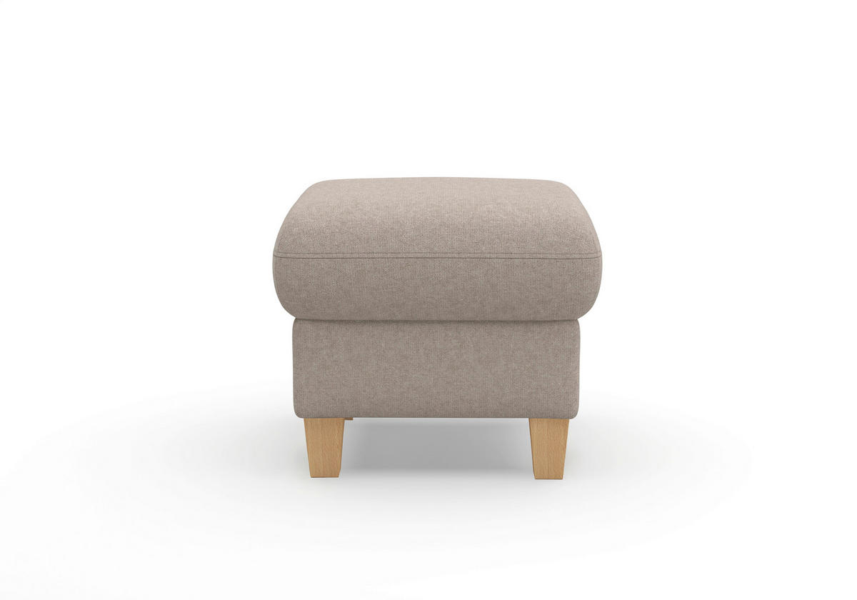 HOCKER in Textil Taupe  - Taupe/Eichefarben, KONVENTIONELL, Holz/Textil (58/48/58cm) - Sit & More