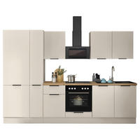 KÜCHENBLOCK MULTAN  in Kaschmir  - Kaschmir/Schwarz, Basics, Holzwerkstoff/Metall (300/211/60cm) - Carryhome