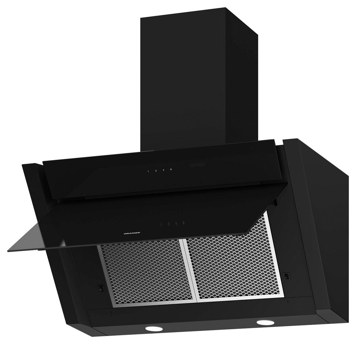 DUNSTABZUGSHAUBE MEBA75S2  - Schwarz, Basics, Glas/Metall (74,6/77,8-116,3/39,0cm) - Oranier