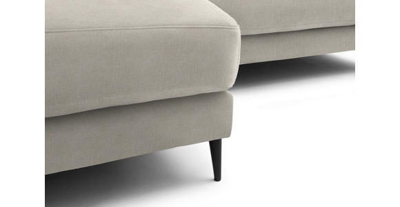 ECKSOFA  in Flachgewebe Naturfarben  177/253 cm  - Schwarz/Naturfarben, Design, Textil/Metall (177/253cm) - Dieter Knoll