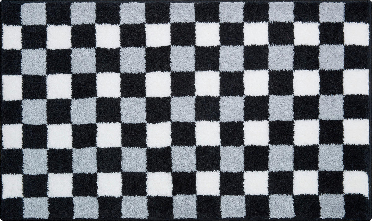 BADEMATTE Grau 60/90 cm  - Grau, Basics, Kunststoff/Textil (60/90cm) - Grund