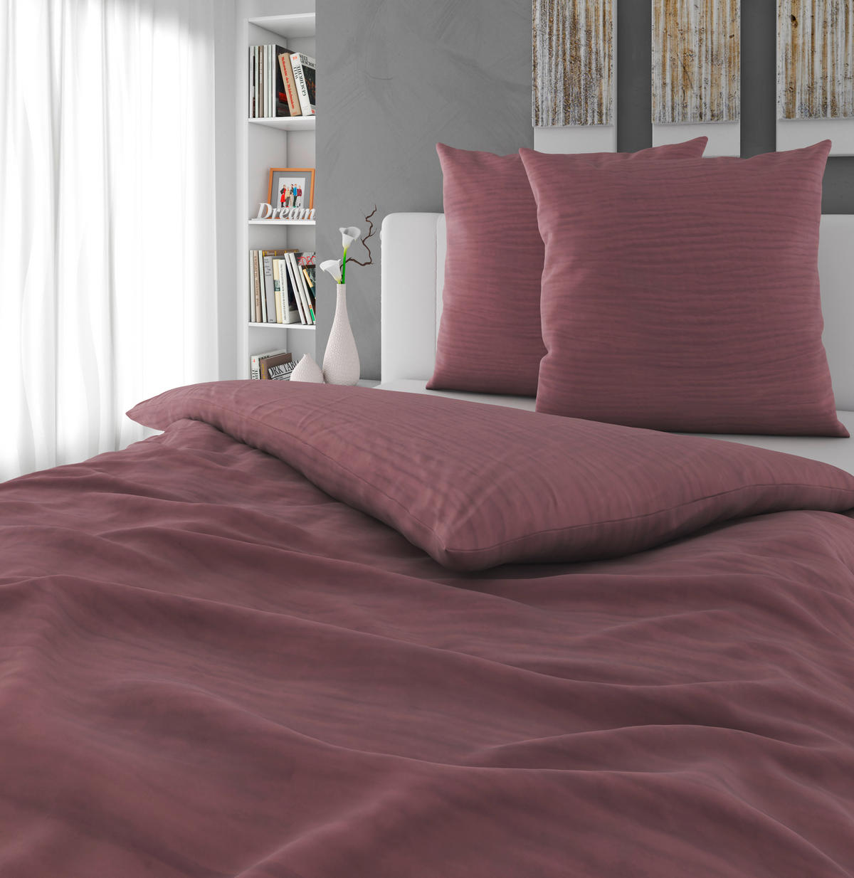 BETTWÄSCHE Musselin 200/200 cm  - Mauve, Textil (200/200cm) - Novel