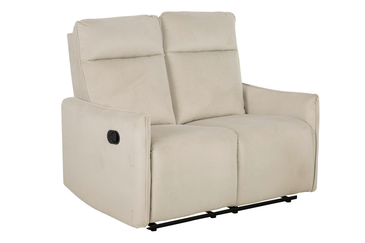 SITZGARNITUR in Samt Beige  - Beige, Konventionell, Textil/Metall (72/102/85.5cm) - P & B
