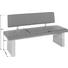 RUNDBANK Lederlook Kernbuche massiv Buchefarben, Fango - Fango/Buchefarben, KONVENTIONELL, Holz/Textil (180/89/65cm) - Voleo