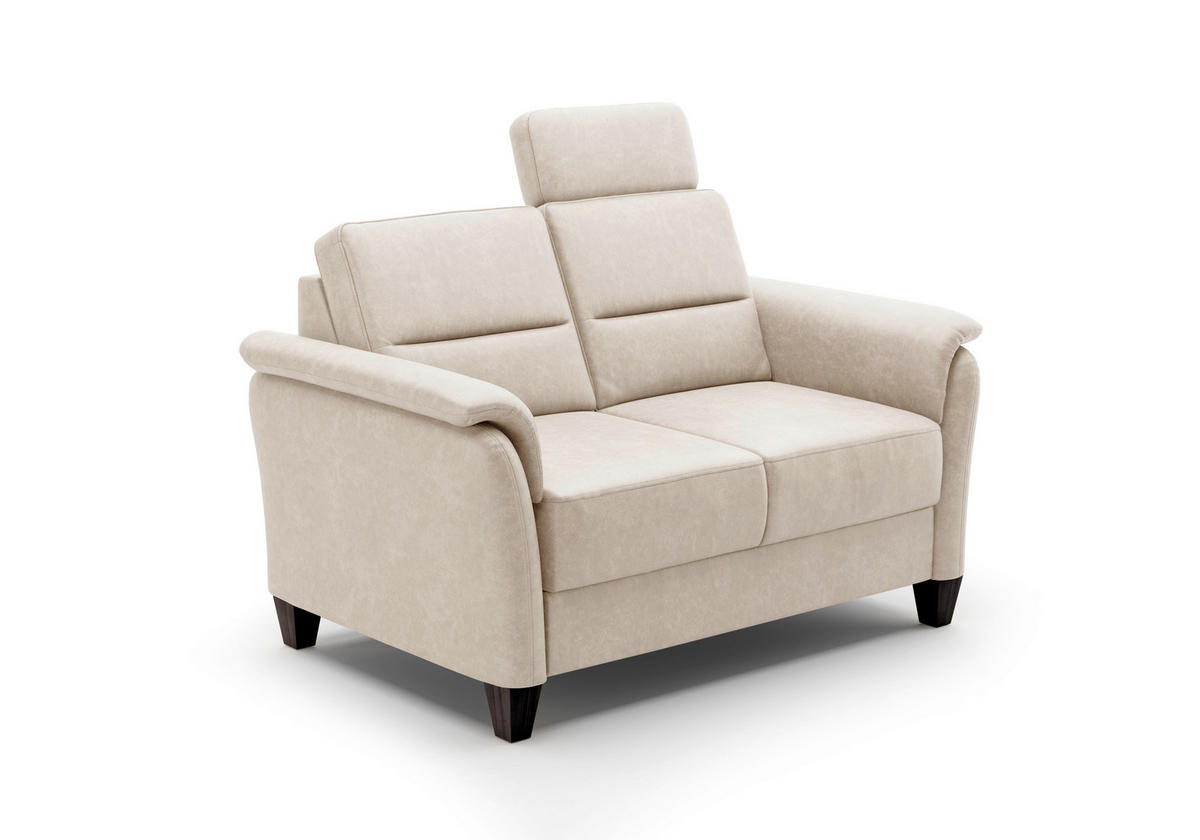 2-SITZER-SOFA in Mikrofaser Beige  - Wengefarben/Beige, KONVENTIONELL, Holz/Textil (149/89/89cm) - Sit & More