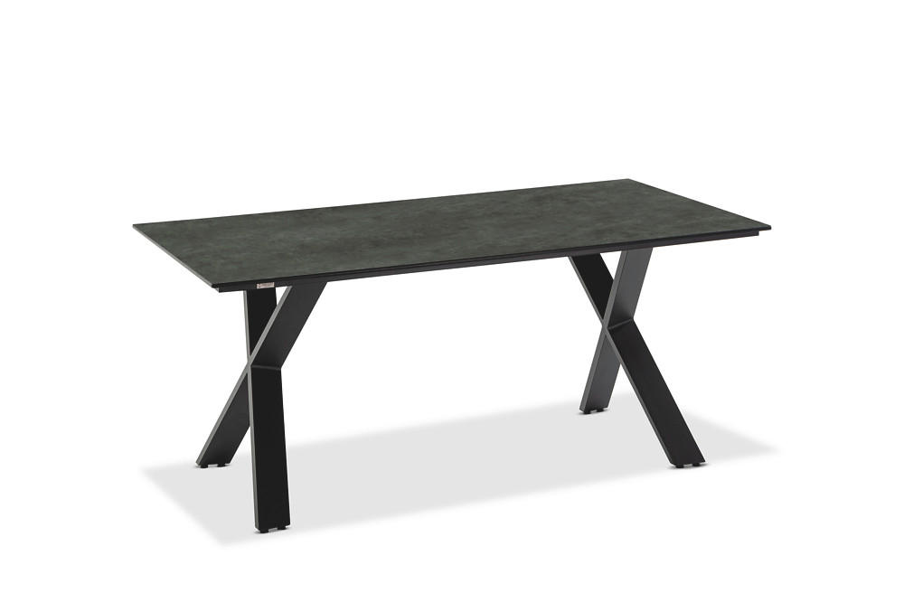 GARTENTISCH Kunststoff Anthrazit, Graphitfarben rechteckig  - Anthrazit/Graphitfarben, Design, Kunststoff/Metall (180/95/76cm)