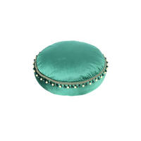 POUF Samt 65/25/65 cm  - Grün, LIFESTYLE, Textil (65/25/65cm) - Kayoom