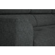 ECKSOFA in Webstoff Anthrazit  280/205 cm  - Anthrazit/Schwarz, Design, Textil/Metall (280/205cm) - Xora