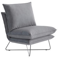 KŘESLO, textil, světle šedá - černá/světle šedá, Design, kov/textil (72/84/90cm) - Livetastic