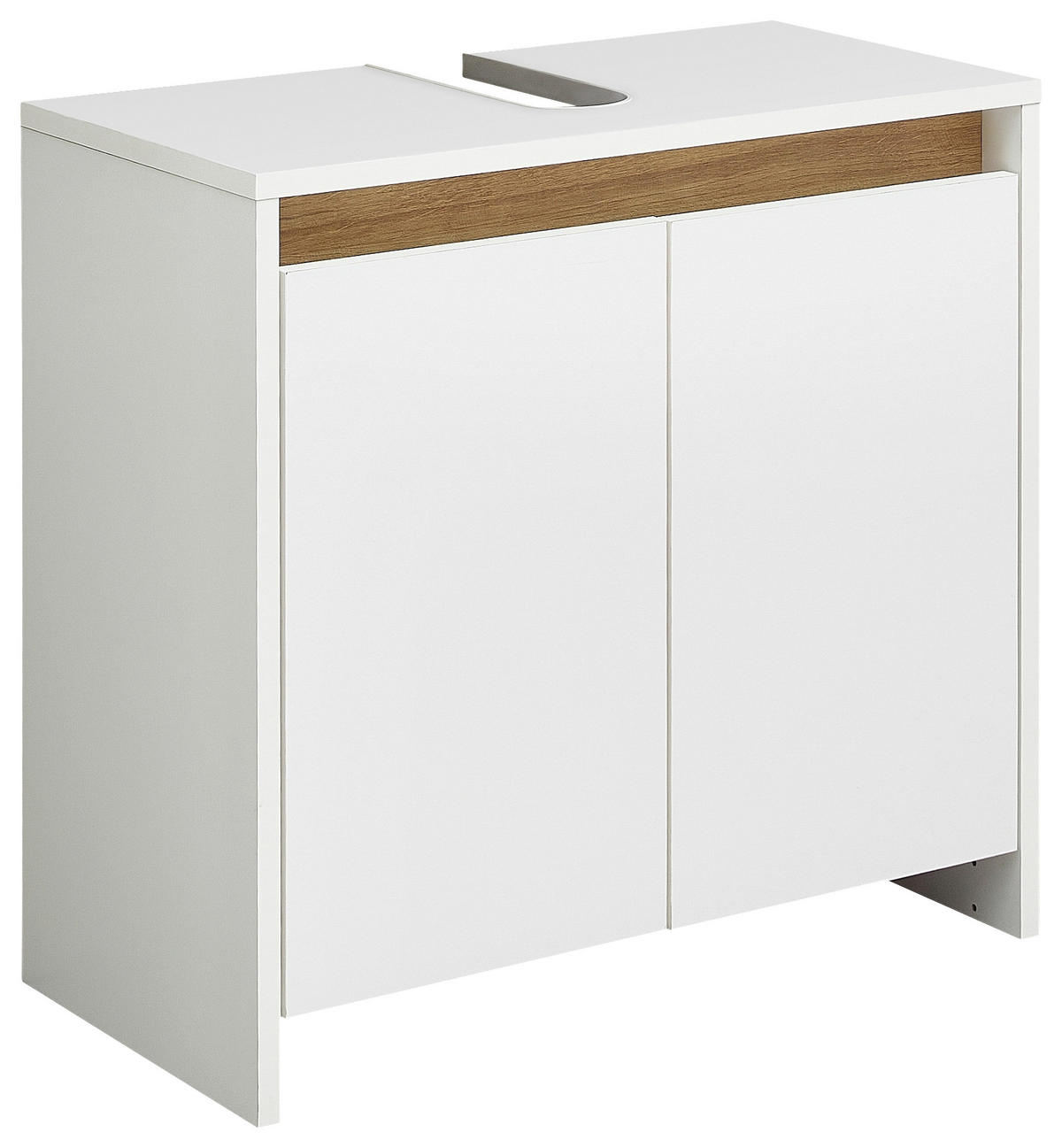 WASCHBECKENUNTERSCHRANK 61,8/59,3/32,2 cm  - Eichefarben/Weiß, KONVENTIONELL, Holzwerkstoff (61,8/59,3/32,2cm) - Xora