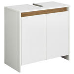 WASCHBECKENUNTERSCHRANK 61,8/59,3/32,2 cm  - Eichefarben/Weiß, KONVENTIONELL, Holzwerkstoff (61,8/59,3/32,2cm) - Xora