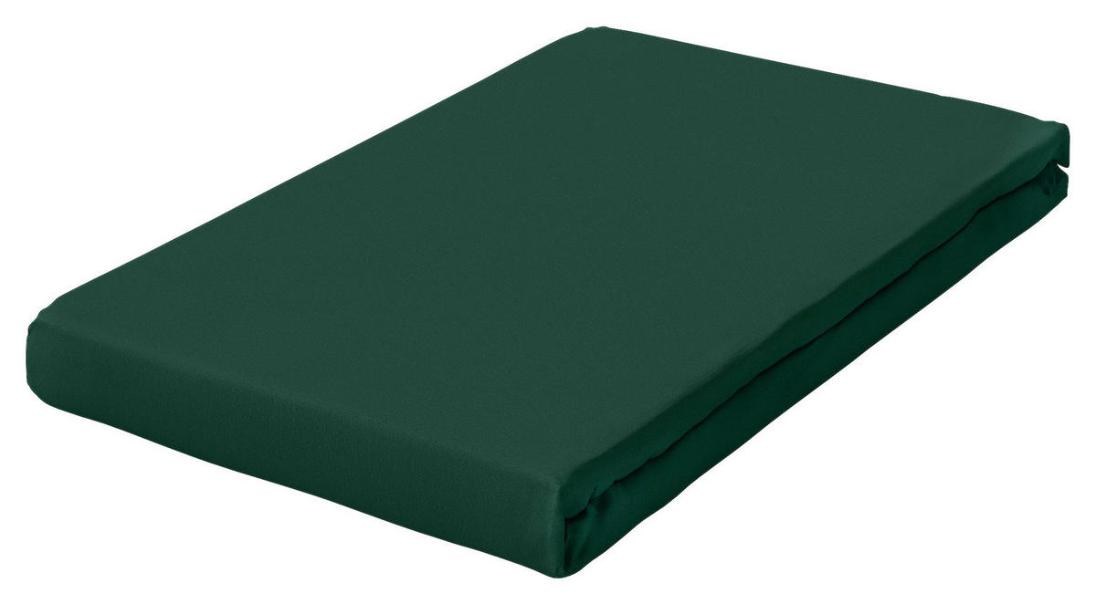 BOXSPRING-SPANNLEINTUCH 90-100/190-220 cm Jersey  - Dunkelgrün, Basics, Textil (90-100/190-220cm) - Schlafgut