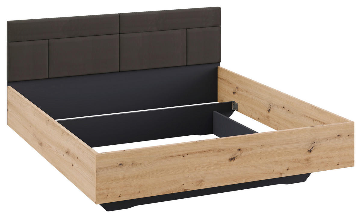 BETT 180/200 cm  in Eiche Artisan  - Eiche Artisan, MODERN, Textil (180/200cm)