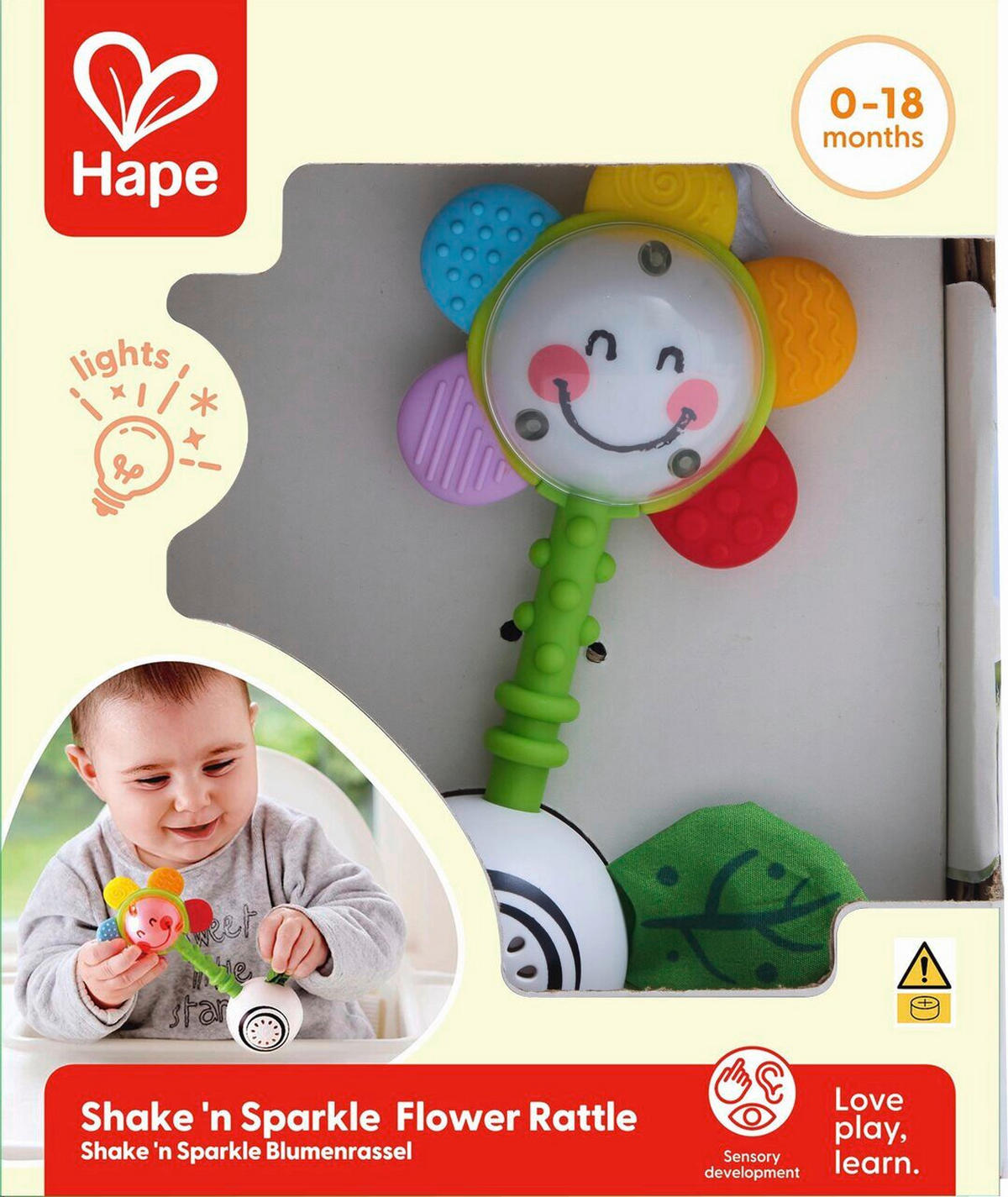 RASSEL Hape Baby Spielzeug  - Multicolor, Basics, Kunststoff/Textil (8,3/15,2/4,9cm) - Hape